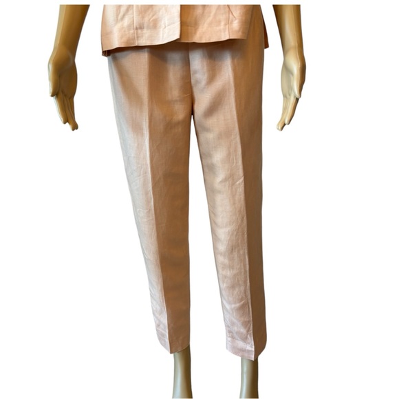 Donna Morgan Peach Embroidery High Rise Pant Set - Picture 5 of 9